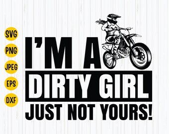 Dirty Girl Rider SVG: Off Road Mudding Quad Bike Design (Digital Download)