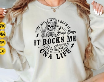 CNA Life SVG : rock it or it rocks me, conception médicale (téléchargement numérique)