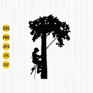 Tree Arborist SVG: Tree Trimming File, Laser Engraving (Instant Download)
