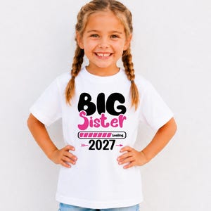 Big Sister Loading 2027 SVG: Pregnancy Announcement (Digital Download)