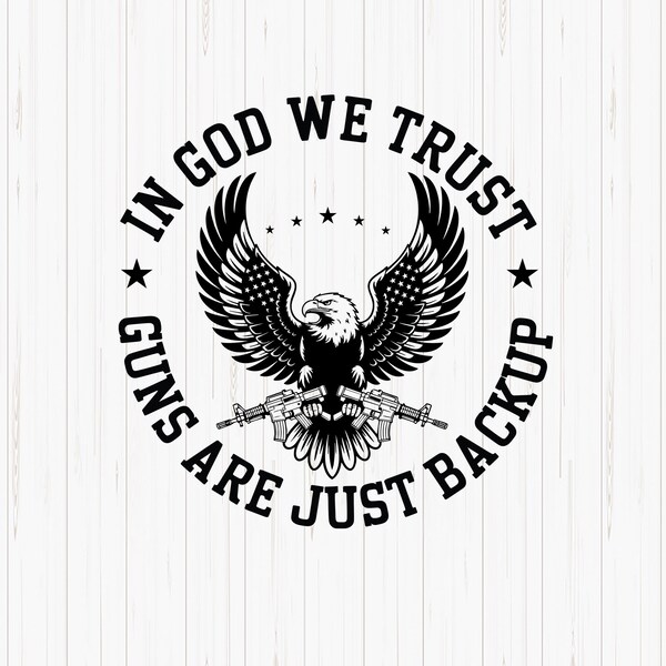 Eagle with Guns USA Flag SVG, Patriotic Design (Digital File)