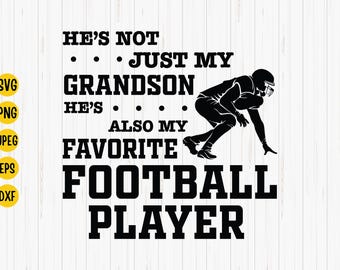 Football Grandma SVG: Grandson Player Cut File (Digital Download)