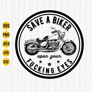 バイカーを救え、目を開けろ SVG、バイカーの頭蓋骨 SVG、オートバイのデカール、バイキングライフ SVG、Cricut 用 SVG ファイル、即時ダウンロード