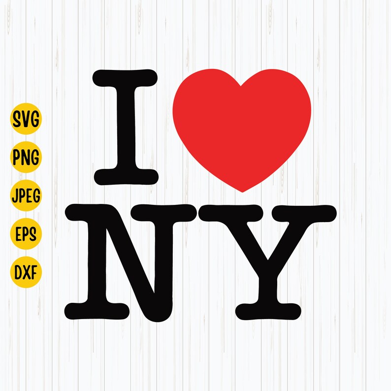 I Love New York Svg NY Svg I Love NY New York Outline I | Etsy