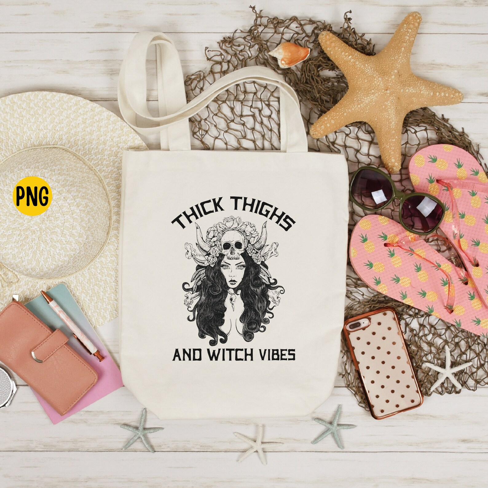 Thick Thighs and Witch Vibes Png Halloween Png Spooky Vibes | Etsy