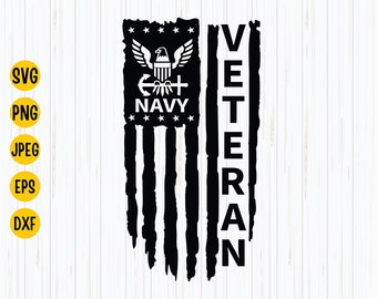 U.S. Navy Veteran Svg, Png, Eps, Jpg, American Flag Svg