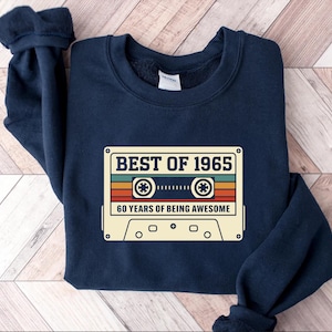 Best Of 1965 60th Birthday SVG, Vintage Cassette Birthday 1965 Svg, 50th Birthday Shirt Png, 60th Retro Birthday, Custom Cassette Birthday
