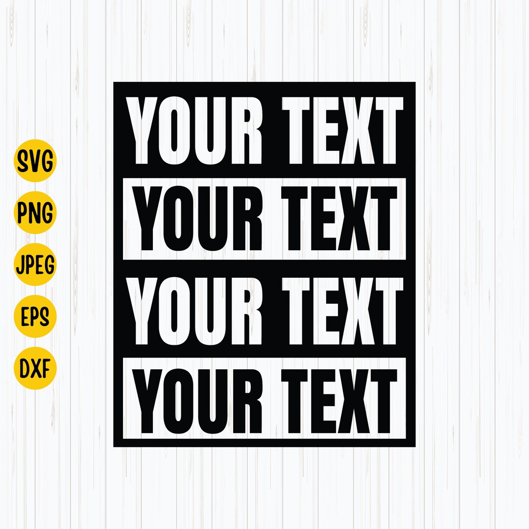 Personalized your Own Text Svg, Custom Png, Cricut Digital Download - Etsy