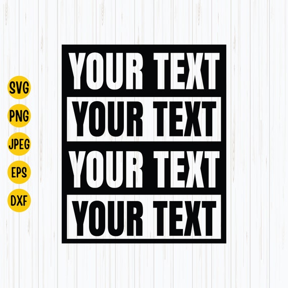 Personalized your Own Text Svg Custom Png Cricut Digital - Etsy