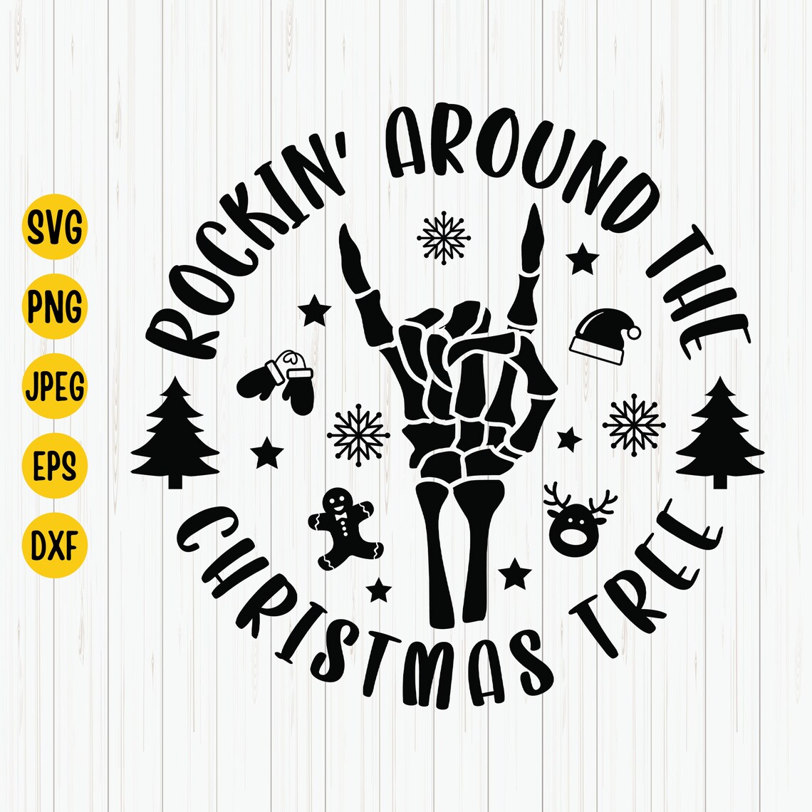 Rockin' Around the Christmas Tree Svg Christmas Tree Svg Etsy