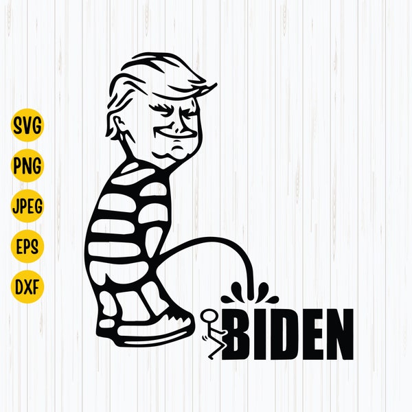 Trump Peeing on Biden Svg, Trump Peeing Svg, Png, Trump Pissing on Biden Svg, Funny Trump, Sofort Download