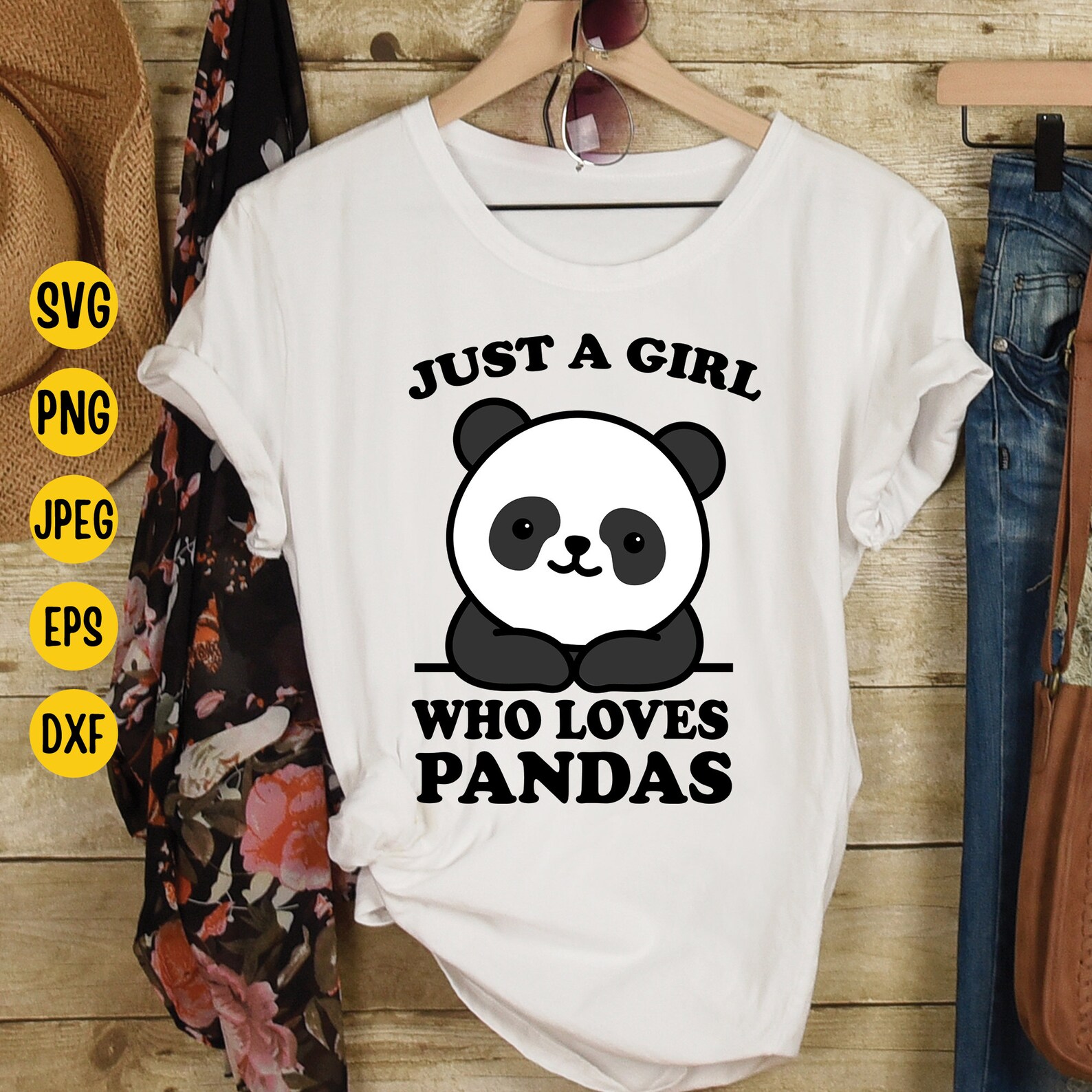 Just A Girl Who Loves Pandas Svg Panda Svg Panda Lover - Etsy