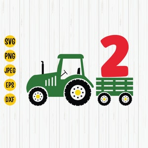 Tractor 2nd Birthday SVG: Farm Theme (Digital Download)