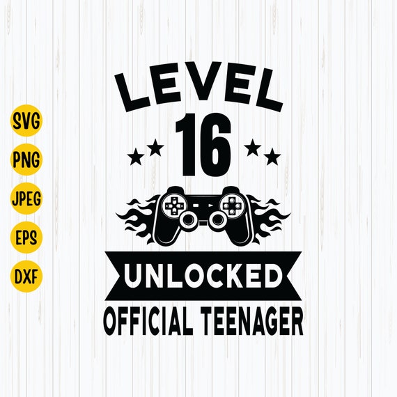Level 16 Unlocked Official Teenager 16th Birthday Shirt Level 16 Unlocked Official Teenager 16th Birthday Shirt
