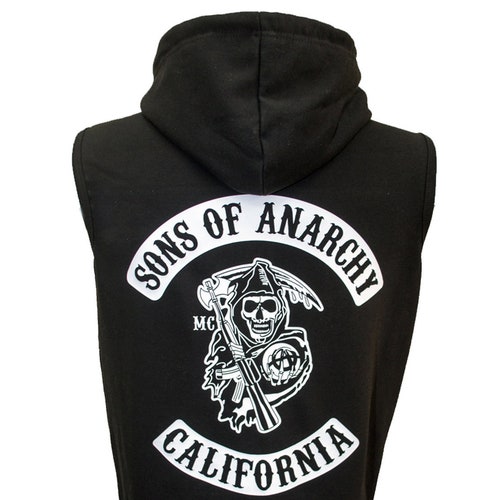 Sons of Anarchy COSPLAY Hoodie Sleeveless Screen Printed Mens - Etsy UK