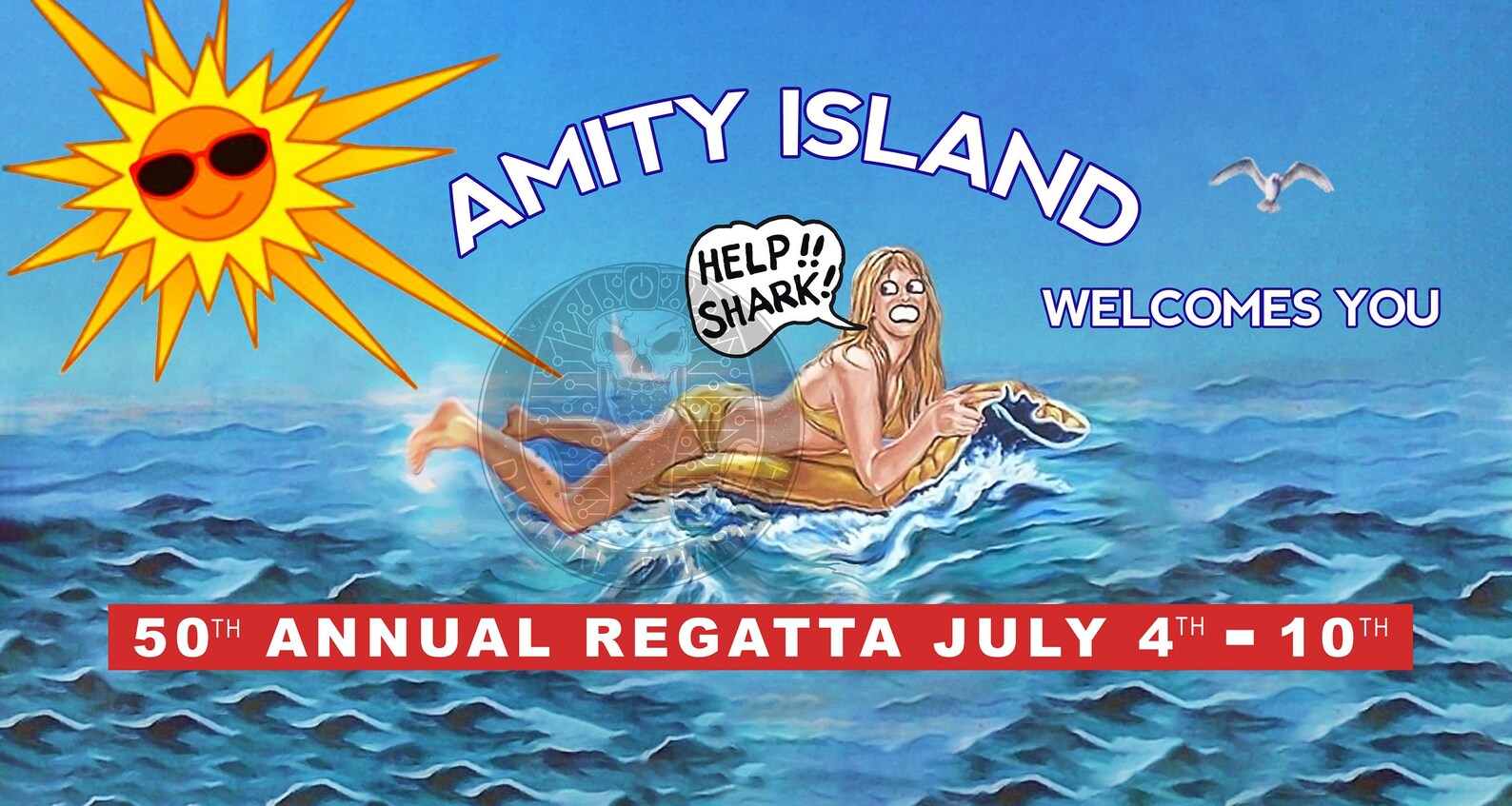 Jaws Amity Island Sign Towel Etsy UK