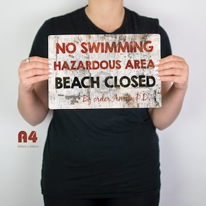 Jaws Amity Island Beach Closed Sign - Etsy
