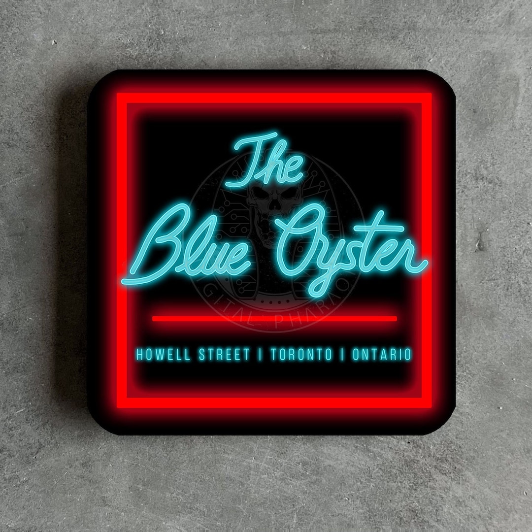 Blue Oyster Bar Police Academy Inspired Movie Coaster Etsy