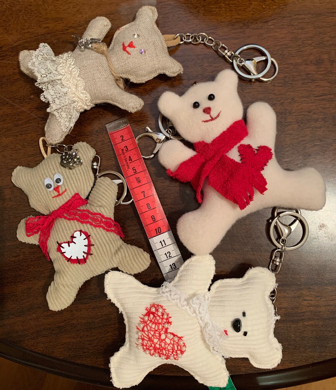 Teddy Bear Keychain Bag Charm Etsy
