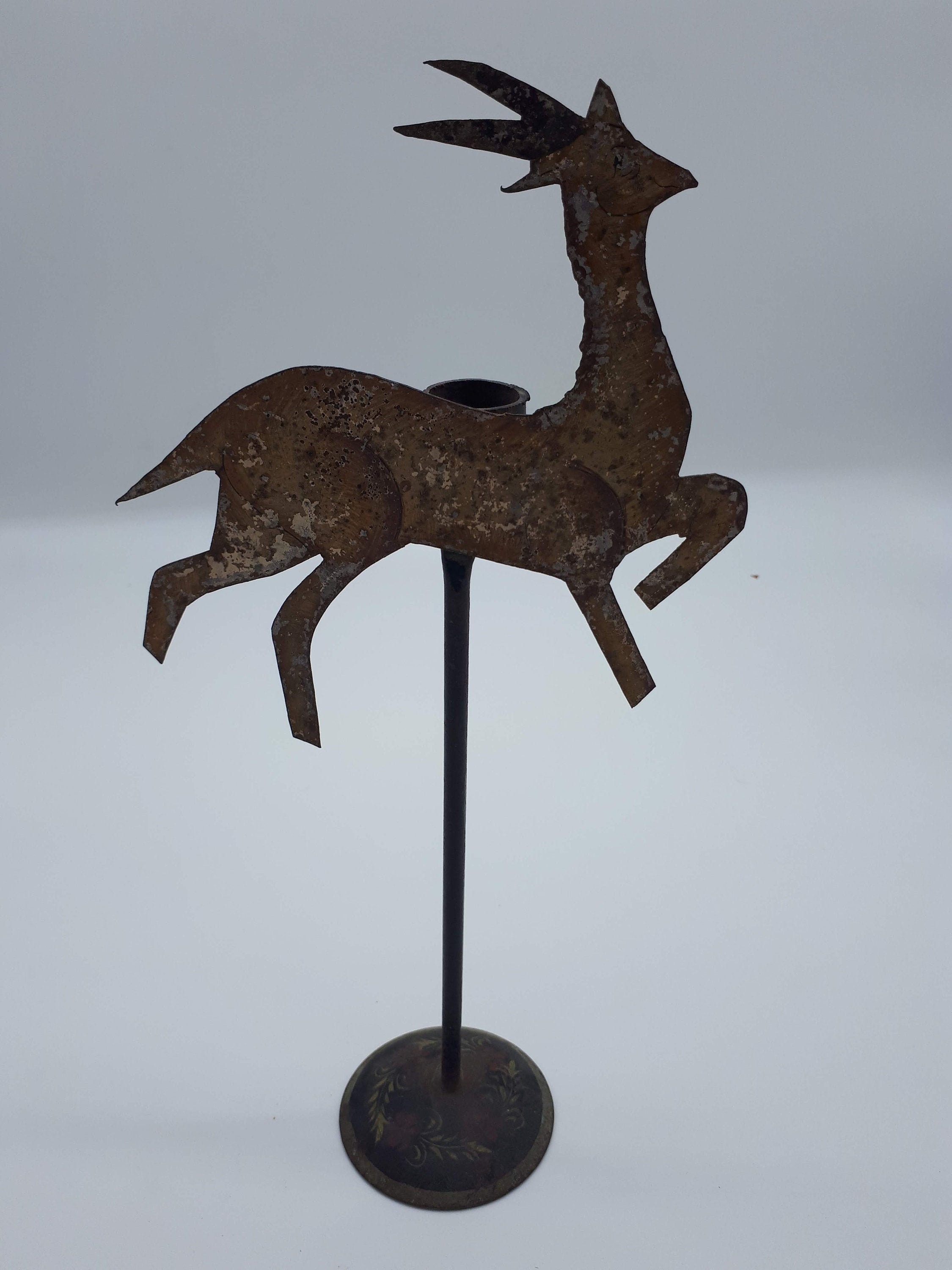 Bougeoir Cerf en Métal Découpé