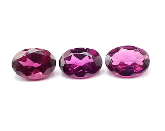 Pierre Précieuse Rhodolite Pourpre De Tanzanie – 7mm X 5.5mm – 0.94 Ct – Non Traitée – P490.135T