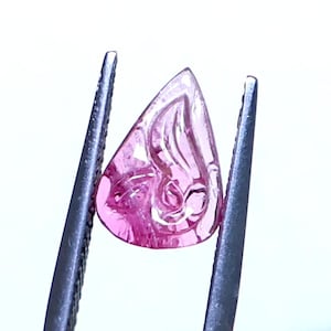 2.20 Ct, Natural Tourmaline Carving, Loose Gemstone, Pink Tourmaline Carving Gemstone, Genuine Tourmaline For Making Jewelry, 11.50X8 MM
