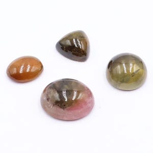Natural Bio Tourmaline Cabochon Tourmaline Cab Lot 10.00 Carat October Birthstone Tourmaline For Jewelry Making Tourmaline 8x6 mm--11x9 mm
