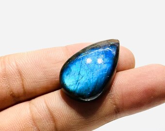100 /% Natural Amazing AAA+ 36.50 Ct Great Color Purple Flashy Labradorite Cabochon Pear Shape 30x22x7 mm Labradorite Pendant Size.CB-278