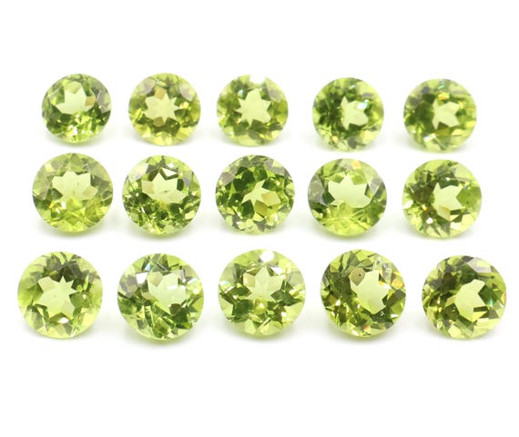 Gem-Inside - Perline Sfuse In Peridoto Verde Per La Creazione Di Gioielli, In Vero Cristallo Naturale, Piccolo, Semi Piccolo, Rotondo, 38,1 Cm, 3 Mm