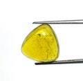 Natural Yellow Tourmaline Cabochon Trillion Shape Semi Precious AAA Quality Yellow Color Stone 9.55 Cts 13.5x13.5x6 mm product logo