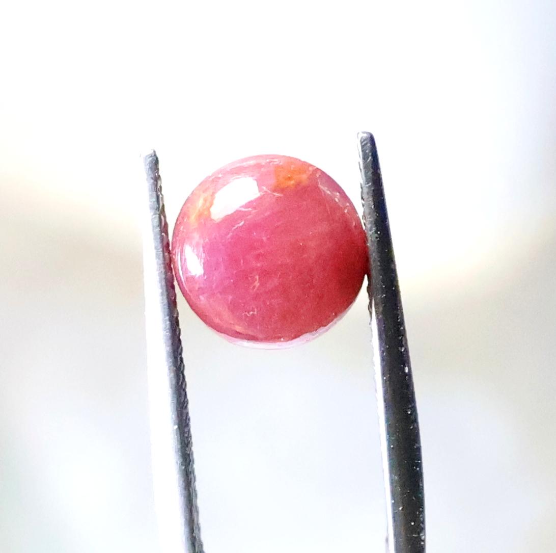 3.75 Ct Natural Ruby Cabochon Gemstone - 9mm Round Loose Ruby - Etsy
