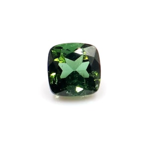 2.20 Ct Natural Green Tourmaline Cut Gemstone, 7 MM Tourmaline Loose Gemstone, October Birthstone, Cushion Tourmaline Faceted For Jewelry
