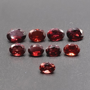 10.40 Ct, Red Garnet Faceted Lot, Oval Shape Gemstone, Natural Garnet Lot, Red Garnet, Wholesale Garnet Cut, Loose Gemstone, Rare Garnet Cut