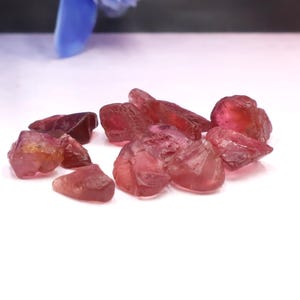 13.85 Ct, Natural Rhodolite Garnet Rough Lot, January Birthstone, Rhodolite Garnet For Making Jewelry, 12X5 MM To 5X3 MM Garnet Rough Lot