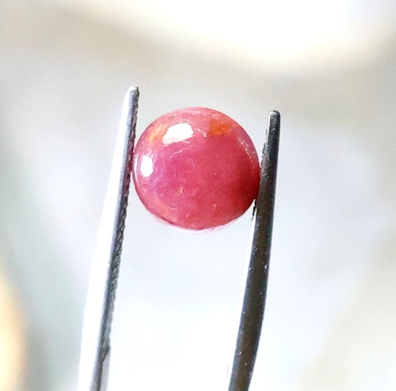 3.75 Ct Natural Ruby Cabochon Gemstone - 9mm Round Loose Ruby - Etsy
