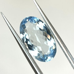 4.50 Ct Blue Aquamarine Faceted Gemstone, Good Quality Aquamarine, March Birthstone, Genuine Blue Aquamarine Cut Stone For Making Jewellery
