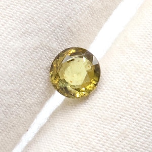 Safira Natural Safira Amarela Pedra Preciosa Redonda 5,5x5,5 x 3 MM 0,75 Cts Pedras Preciosas Soltas Safira Facetada Pedra do Nascimento de Setembro