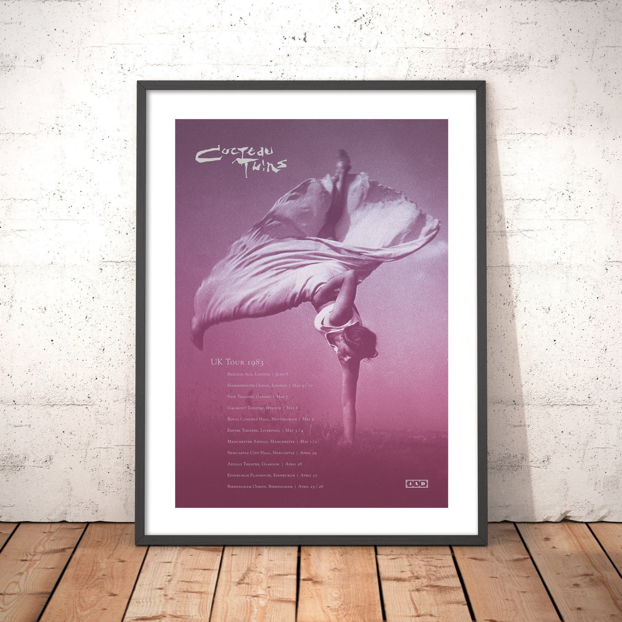 Cocteau Twins Tour Poster Art Print Music Poster Etsy