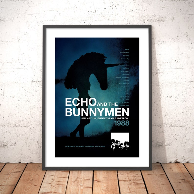 Birthday Gift Music Poster Art Print Echo and the Bunnymen Christmas Gift