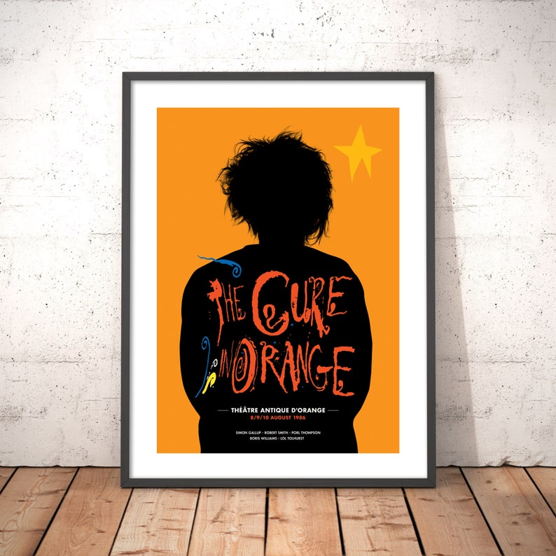 The Cure In Orange Art Print Music Poster Birthday Gift Etsy