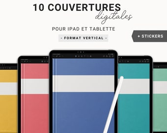 10 couvertures numériques pour planner et carnet digital sur Ipad et tablette - Format vertical