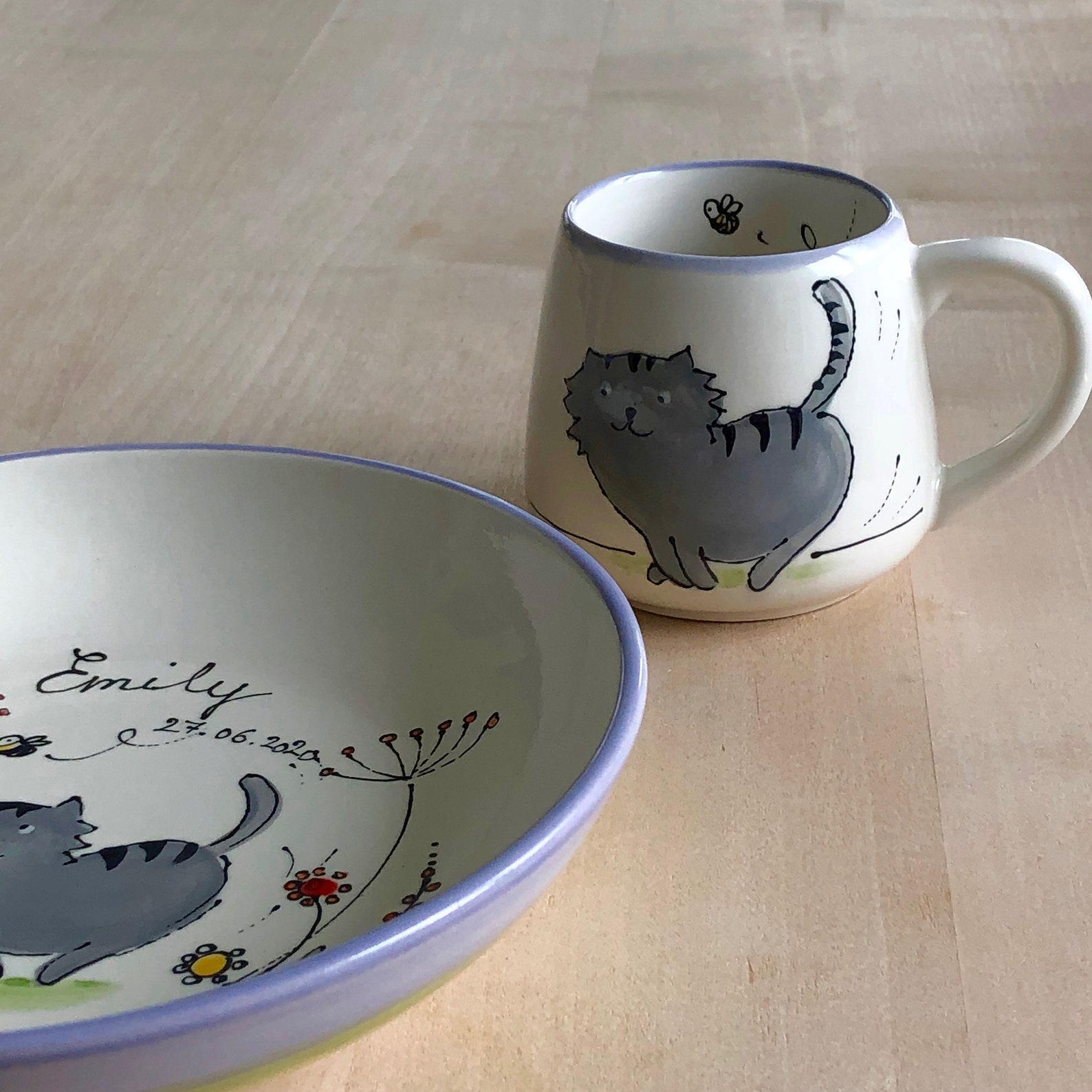 Personalized Children's Plate Ceramic Plate With Name Etsy