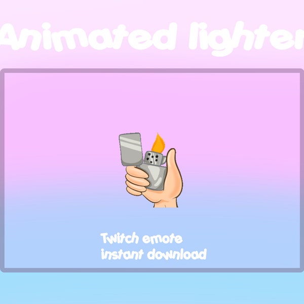 Lit Lighter animated emote twitch