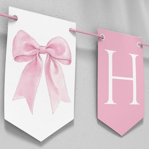 Pink Snowflake High Chair Banner For Girl's 1st Birthday - Winter Onederland Wooden Bead Garland