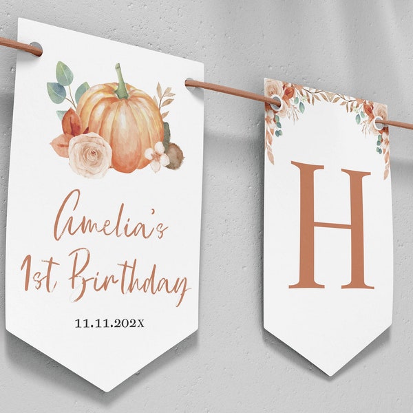 Fall Birthday Banner - Etsy