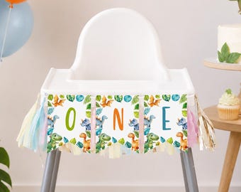 Editable Dinosaur 1st Birthday High Chair Banner | ONE Dino Birthday Banner | First Birthday Cake Smash Decor | Printable Party Decor. D015