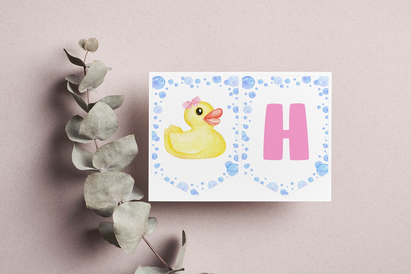 Editable Rubber Duck Birthday Banner, Rubber Duckie Banner, Yellow Duck ...