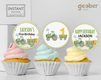 John Deere Cupcake Toppers - Etsy