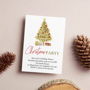EDITABLE Christmas Party Invitation, Holiday Party Invite, Kids ...