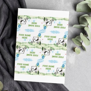 EDITABLE Golf Birthday Food Tent Card, Hole In One Birthday Food Name Card, Golf Theme Birthday Party Food Label, Printable Template. #G001 image 3